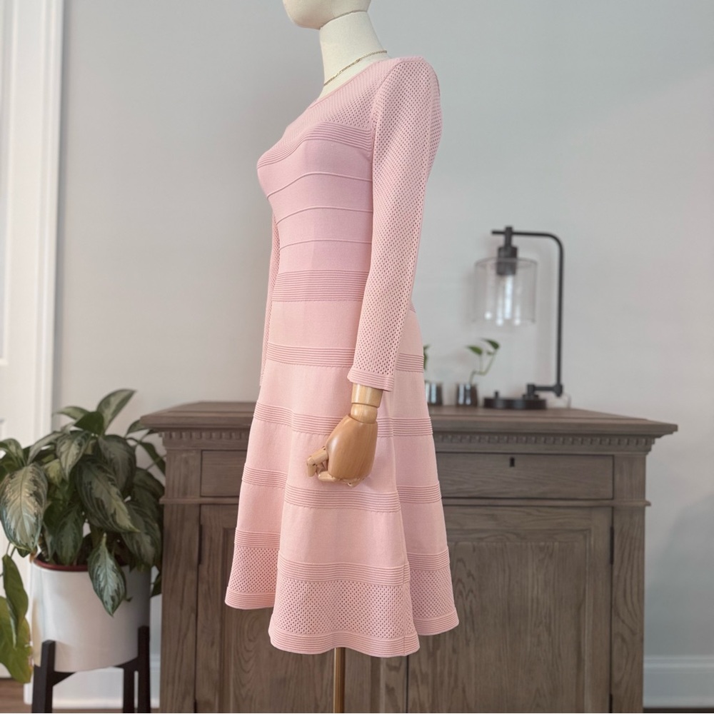Vince Camuto Mesh-detail Fit-and-flare Dress | Size Small - Picture 11 of 14